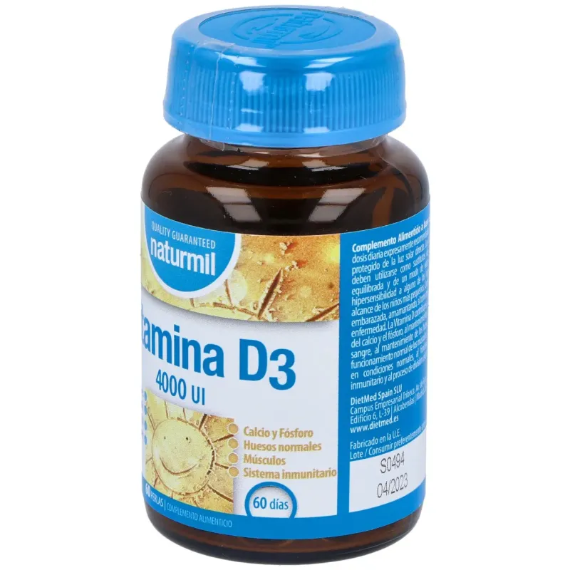 Naturmil vitamina d3 4000ui 60 capsulas | Farmacia Barata