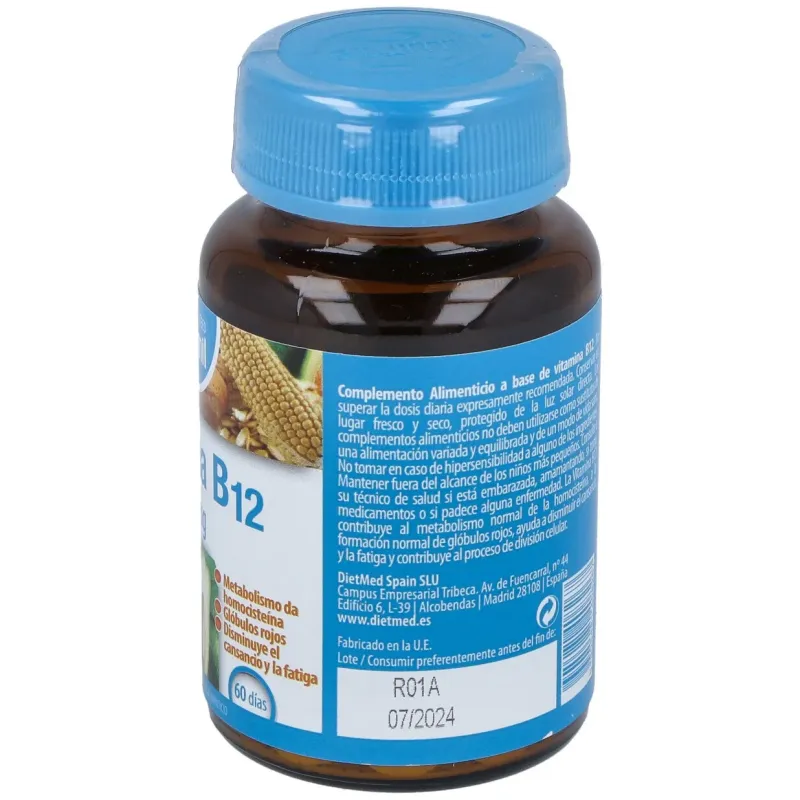 Naturmil vitamina b12 2500ug 60 comprimidos | Farmacia Barata
