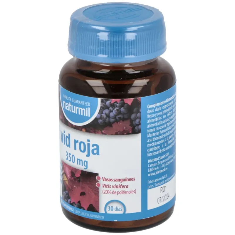 Naturmil vid roja 350 mg 60 comprimidos | Farmacia Barata
