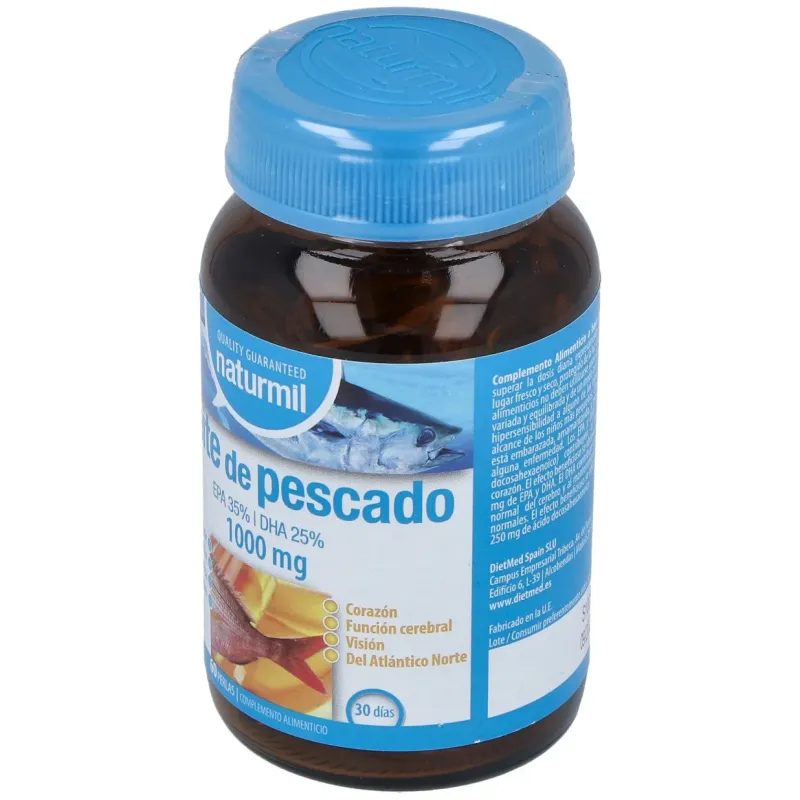 Naturmil aceite de pescado omega 3 epa 35% / dha 25% 1000 mg 60 | Farmacia Barata