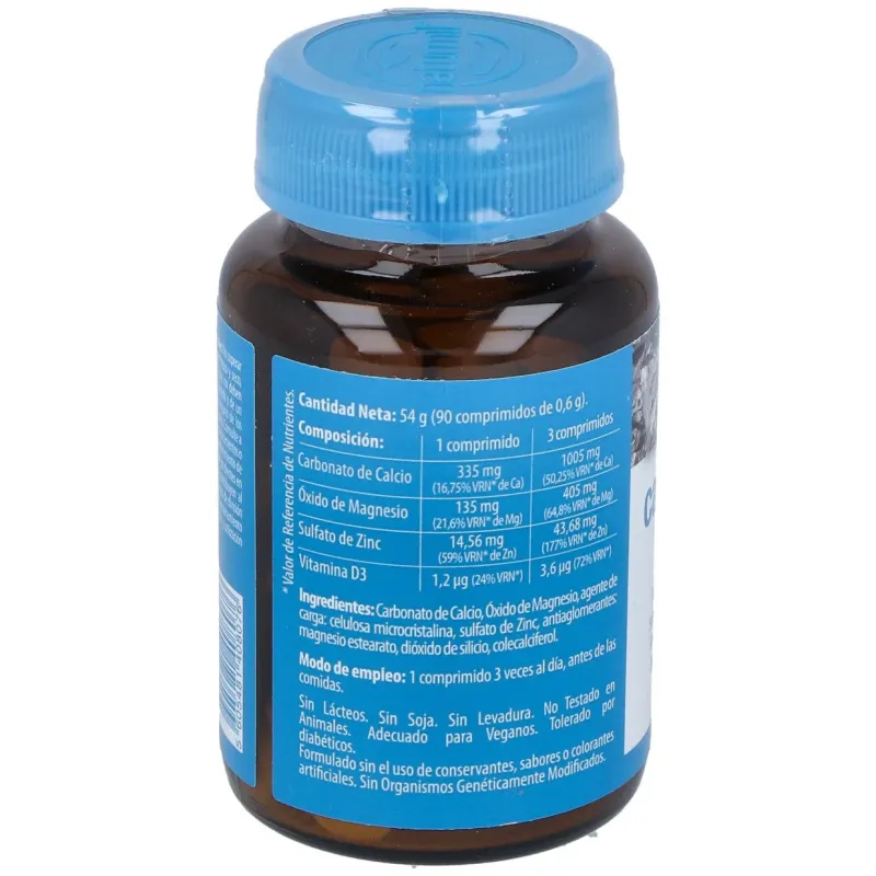 Naturmil calcio + magnesio + zinc + vitamina d 90 comprimidos | Farmacia Barata