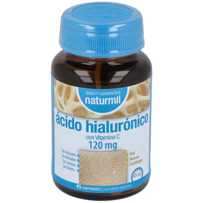 Naturmil acido hialuronico 120 mg con vitamina c 45 comprimidos | Farmacia Barata Naturmil acido hialuronico 120 mg con vitamina c 45 comprimidos | Farmacia Barata