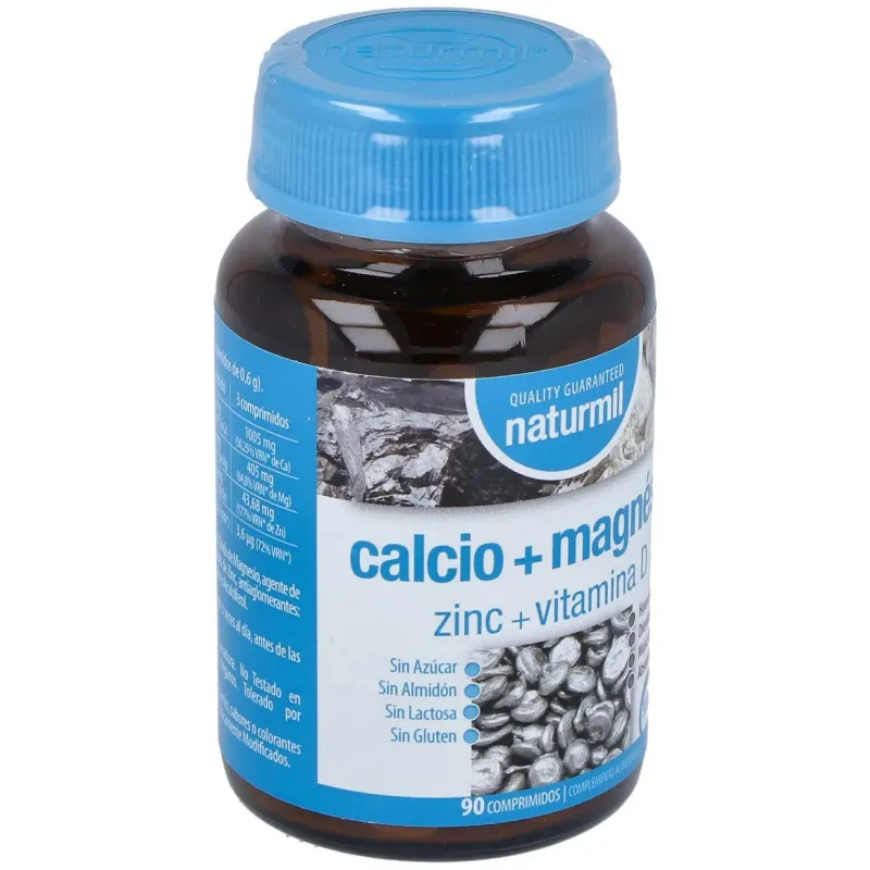 Naturmil calcio + magnesio + zinc + vitamina d 90 comprimidos | Farmacia Barata