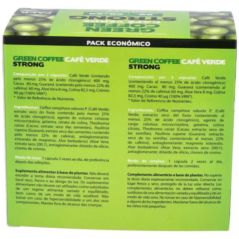 Cafe verde strong pack 2x60cap. | Farmacia Barata