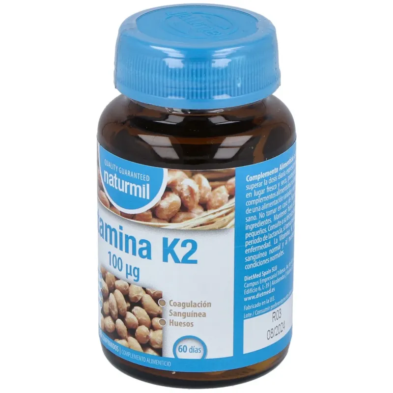 Naturmil vitamina k2 100mg 60comp | Farmacia Barata Naturmil vitamina k2 100mg 60comp | Farmacia Barata