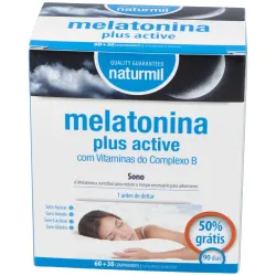 Naturmil melatonina plus active 1_9mg 60comp | Farmacia Barata