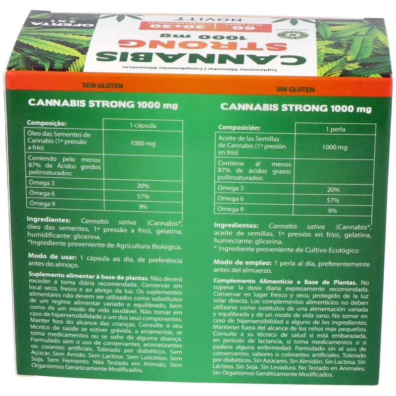Cannabis strong 1000mg. 30+30cap. | Farmacia Barata Cannabis strong 1000mg. 30+30cap. | Farmacia Barata