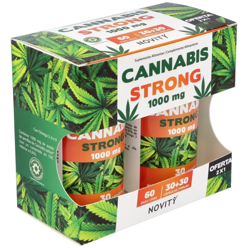 Cannabis strong 1000mg. 30+30cap. | Farmacia Barata Cannabis strong 1000mg. 30+30cap. | Farmacia Barata