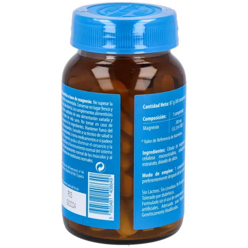 Naturmil citrato de magnesio 60comp | Farmacia Barata