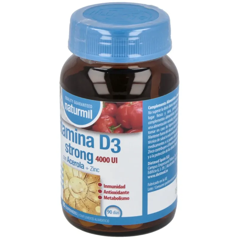 Naturmil vitamina d3 strong 90comp | Farmacia Barata Naturmil vitamina d3 strong 90comp | Farmacia Barata