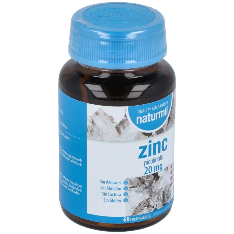Naturmil zinc 20mg picolinato 60comp | Farmacia Barata Naturmil zinc 20mg picolinato 60comp | Farmacia Barata