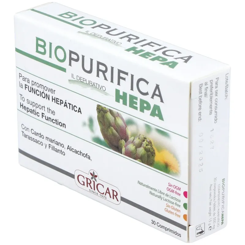 Gricar biopurifica hepa 30comp | Farmacia Barata