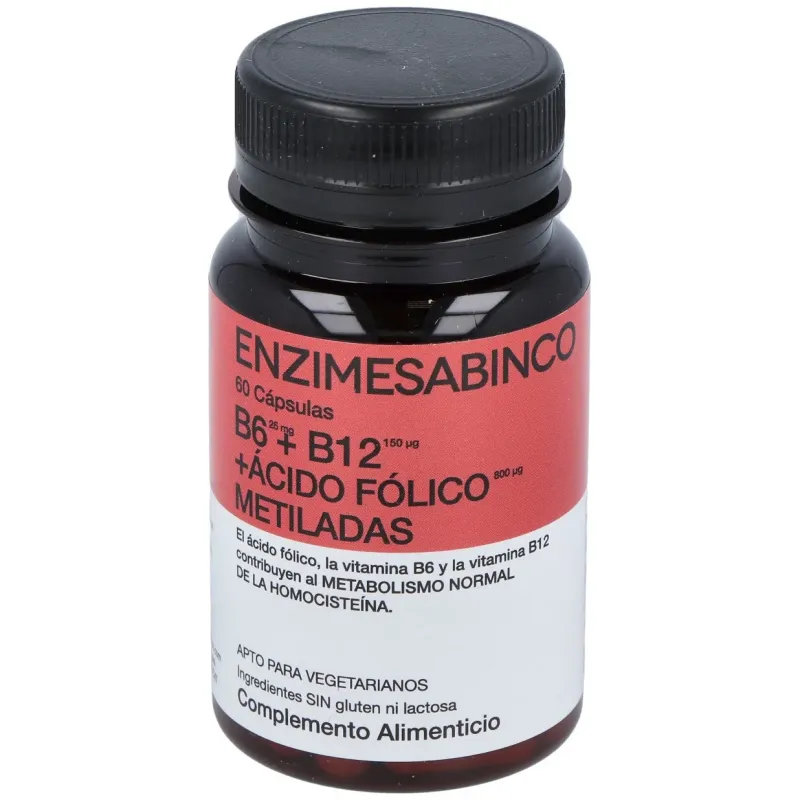 Enzime sabinco b6 + b12 + acido folico metiladas 60caps | Farmacia Barata