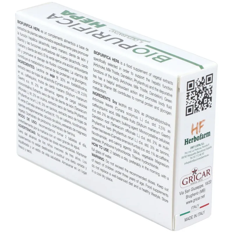Gricar biopurifica hepa 30comp | Farmacia Barata