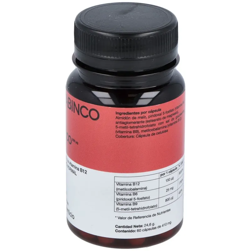 Enzime sabinco b6 + b12 + acido folico metiladas 60caps | Farmacia Barata