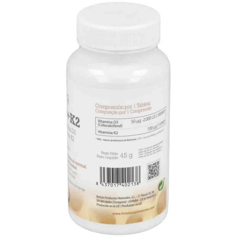 Betula vita d3 + k2 90comp | Farmacia Barata Betula vita d3 + k2 90comp | Farmacia Barata