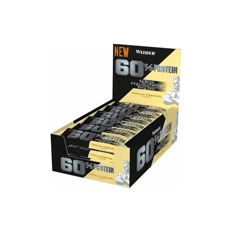 Weider protein 60% barritas cookie-crema 24ud. | Farmacia Barata