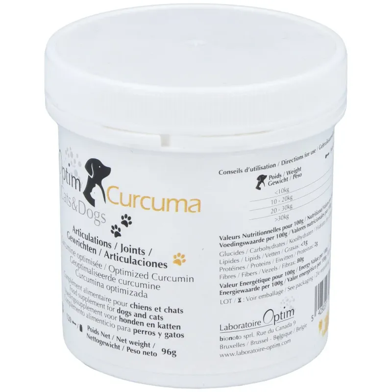 Optim curcuma cats y dogs polvo 96gr. | Farmacia Barata