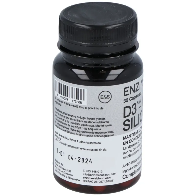 D3 + k2 + silicio sistema articular 30cap. | Farmacia Barata