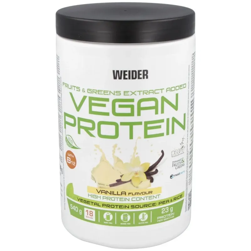 Weider vegan protein vainilla 540gr. | Farmacia Barata