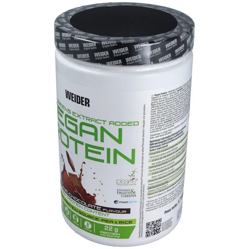Weider suplemento alimenticio vegan protein chocolate 540g | Farmacia Barata