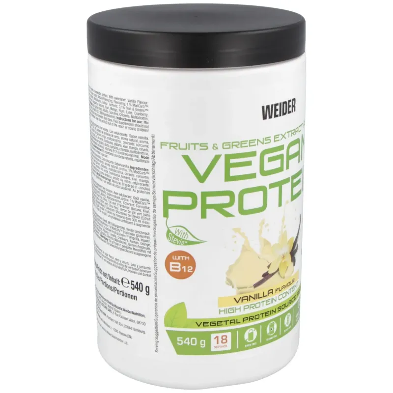 Weider vegan protein vainilla 540gr. | Farmacia Barata