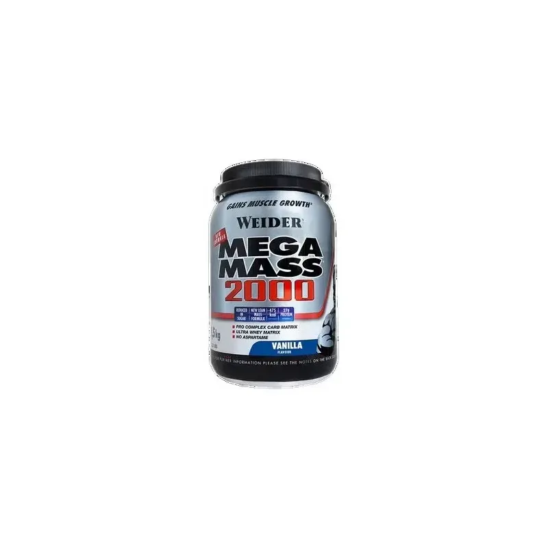 Weider mega mass 2000 vainilla 1,5kg. | Farmacia Barata