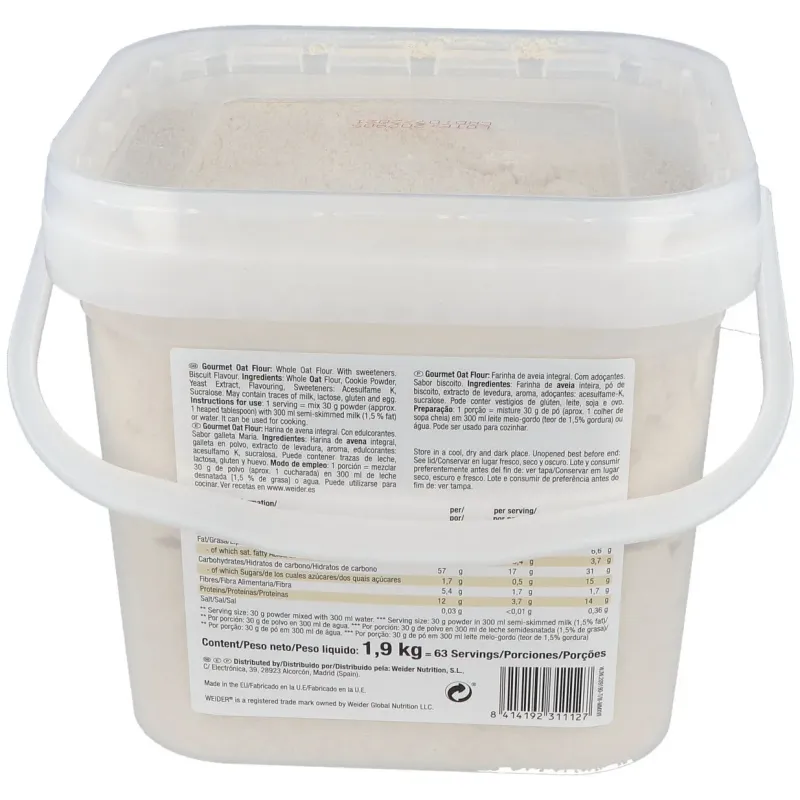 Weider harina de avena galleta maria 1,9kg. | Farmacia Barata Weider harina de avena galleta maria 1,9kg. | Farmacia Barata