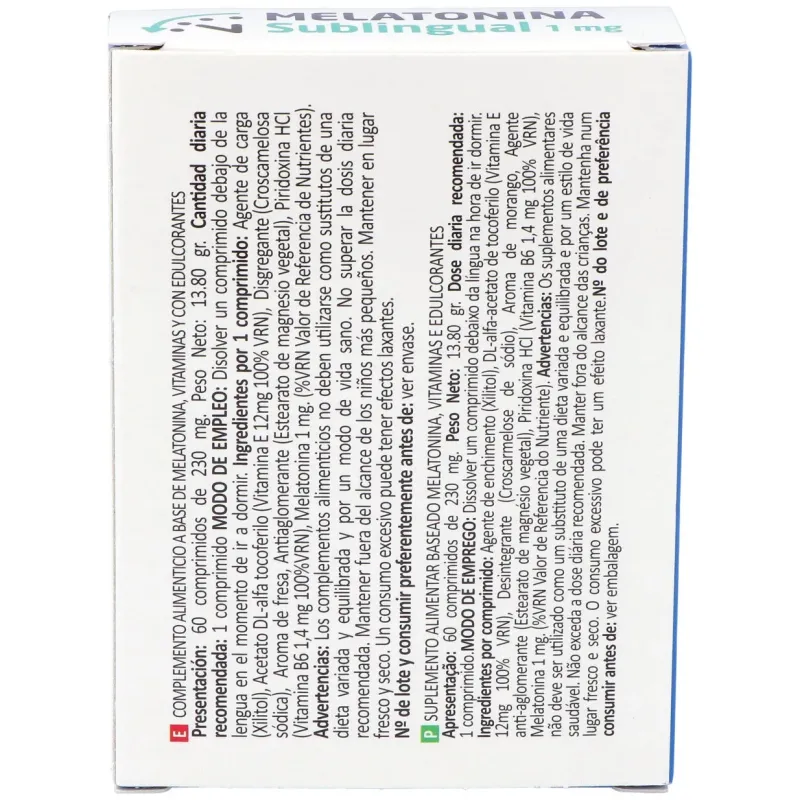 Melatonina 1mg. 60comp.sublinguales | Farmacia Barata