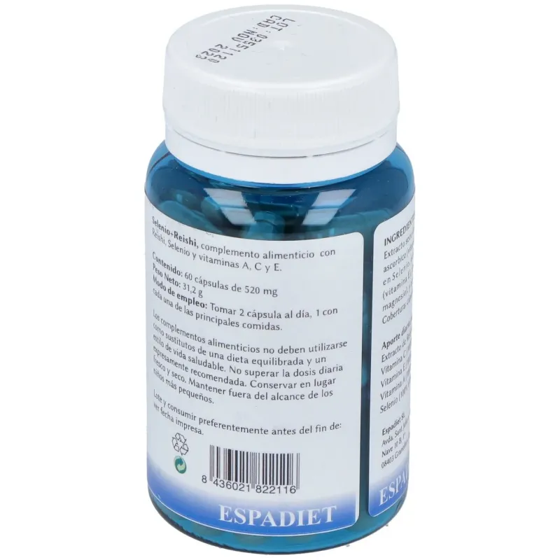 Espadiet selenio reishi 60caps | Farmacia Barata