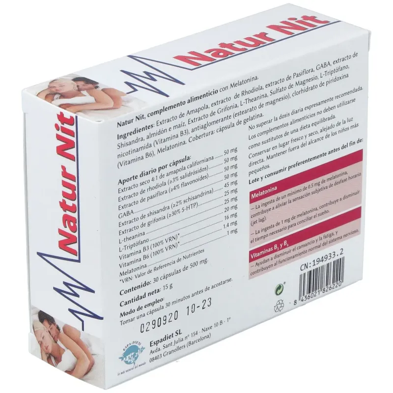 Espadiet natur nit 30caps | Farmacia Barata