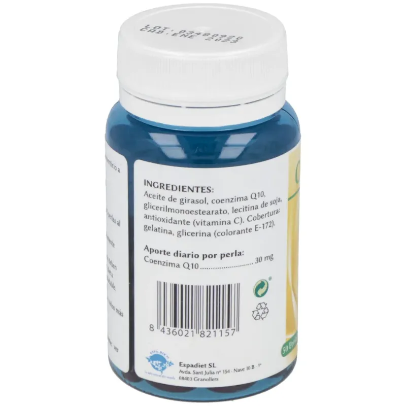 Espadiet ubiquinona q10 510mg 50 perlas | Farmacia Barata