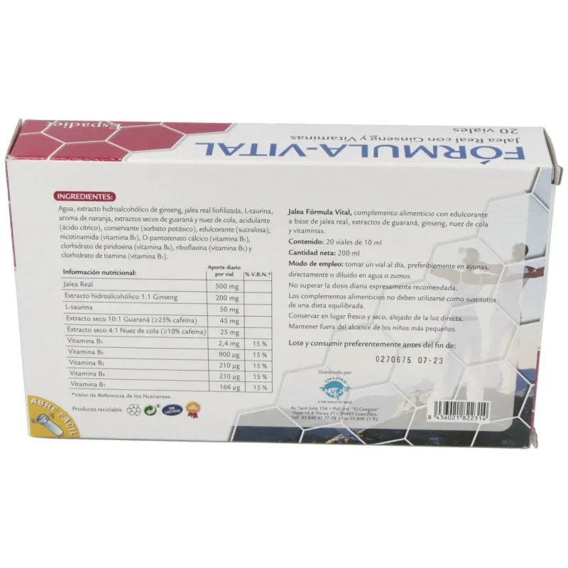 Espadiet jalea fórmula vital vial 20uds | Farmacia Barata Espadiet jalea fórmula vital vial 20uds | Farmacia Barata