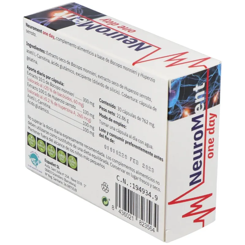 Neuroment one day 30cap. | Farmacia Barata
