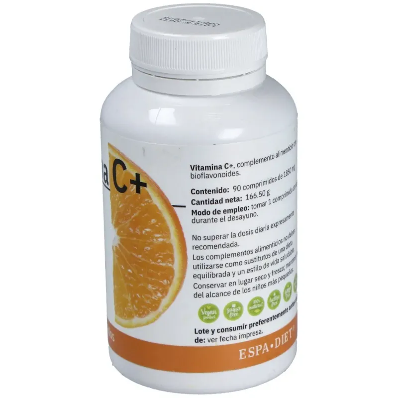 Espadiet vitamina c+ bioflavonoides 90comp | Farmacia Barata