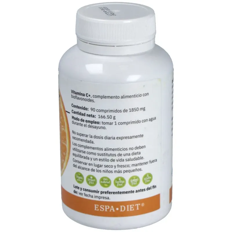 Espadiet vitamina c+ bioflavonoides 90comp | Farmacia Barata