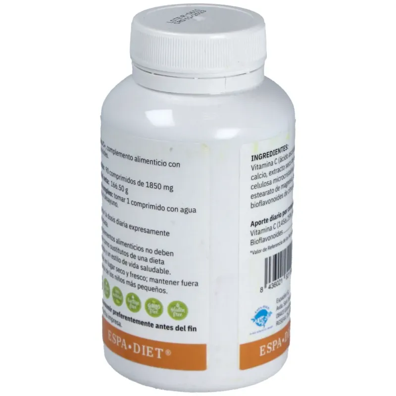 Espadiet vitamina c+ bioflavonoides 90comp | Farmacia Barata