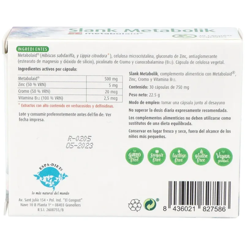Espadiet slank metabolik 30caps | Farmacia Barata