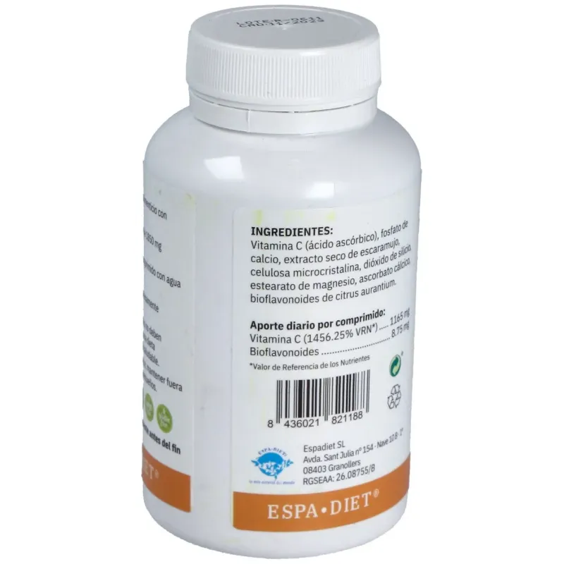 Espadiet vitamina c+ bioflavonoides 90comp | Farmacia Barata