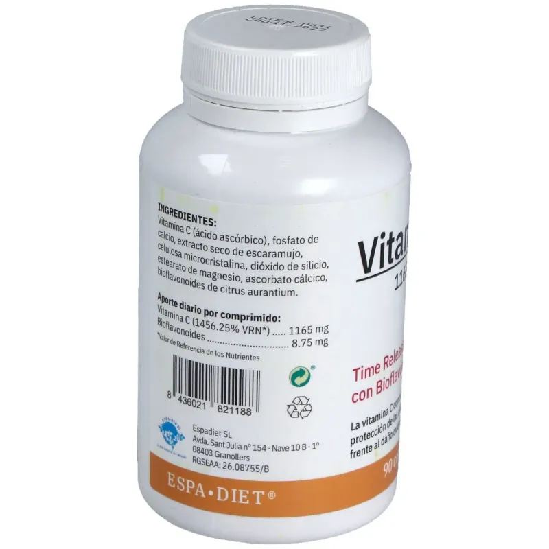 Espadiet vitamina c+ bioflavonoides 90comp | Farmacia Barata