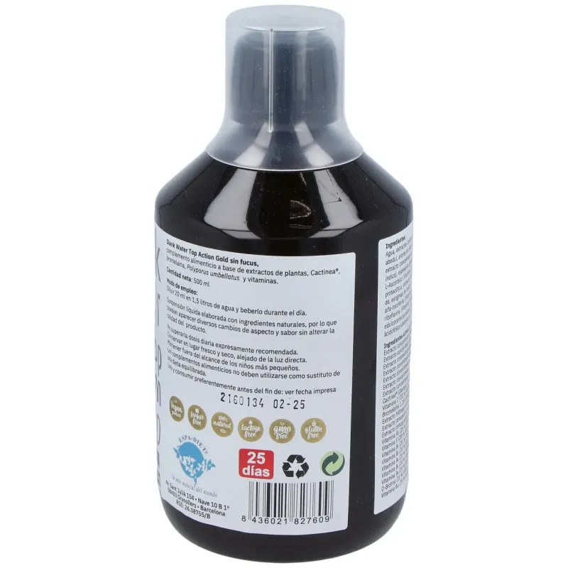 Slank water top action gold sin fucus 500ml. | Farmacia Barata