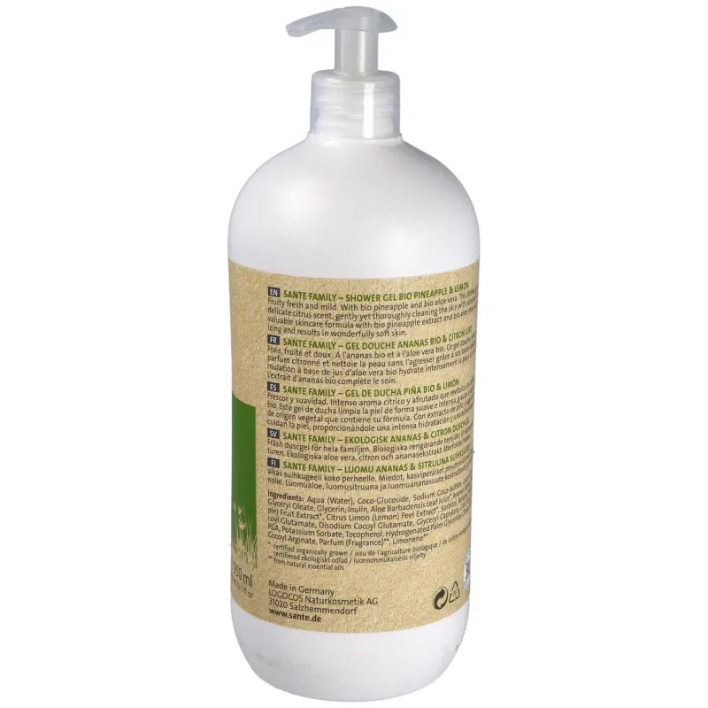 Sante gel ducha family piña y limon bio 950ml | Farmacia Barata