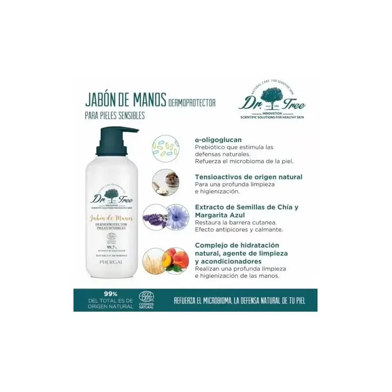 Dr. tree jabón de manos dermoprotector pieles sensibles 200ml | Farmacia Barata Dr. tree jabón de manos dermoprotector pieles sensibles 200ml | Farmacia Barata