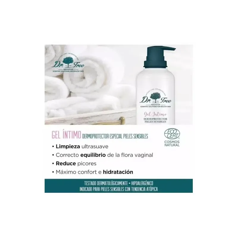 Dr. tree gel íntimo dermoprotector hipoalergénico sensible 200ml | Farmacia Barata Dr. tree gel íntimo dermoprotector hipoalergénico sensible 200ml | Farmacia Barata