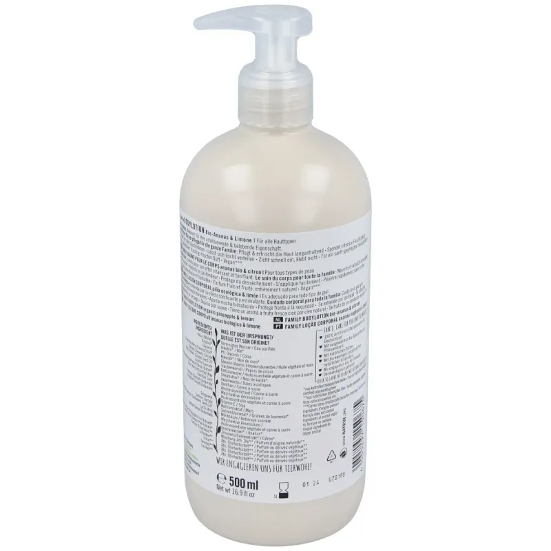 Locion corporal family piña-limon 500ml. | Farmacia Barata