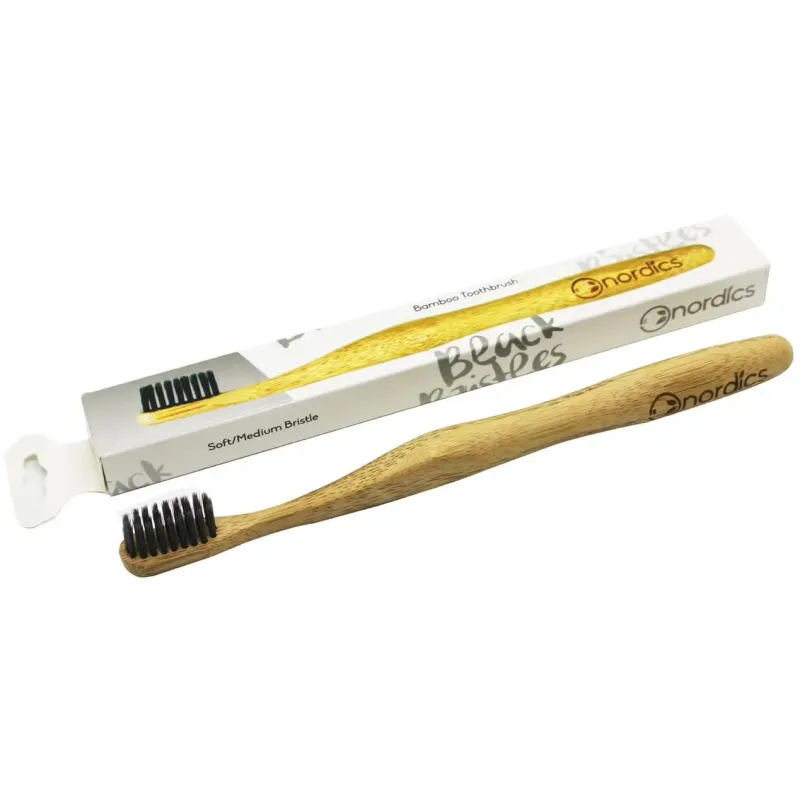 Nordics cepillo de dientes 100 % biodegradable de bambú con carbón | Farmacia Barata Nordics cepillo de dientes 100 % biodegradable de bambú con carbón | Farmacia Barata