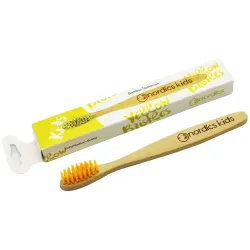 Nordics cepillo de dientes bambú niños amarillo 1ud