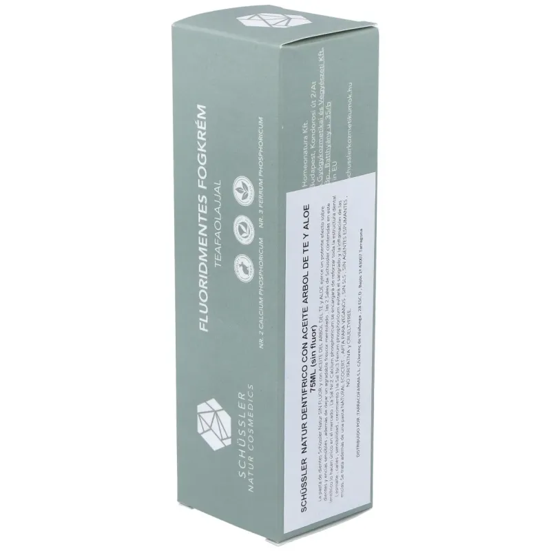 Schüssler natur dentífrico con aceite de árbol de té y aloe sin flúor 75ml | Farmacia Barata