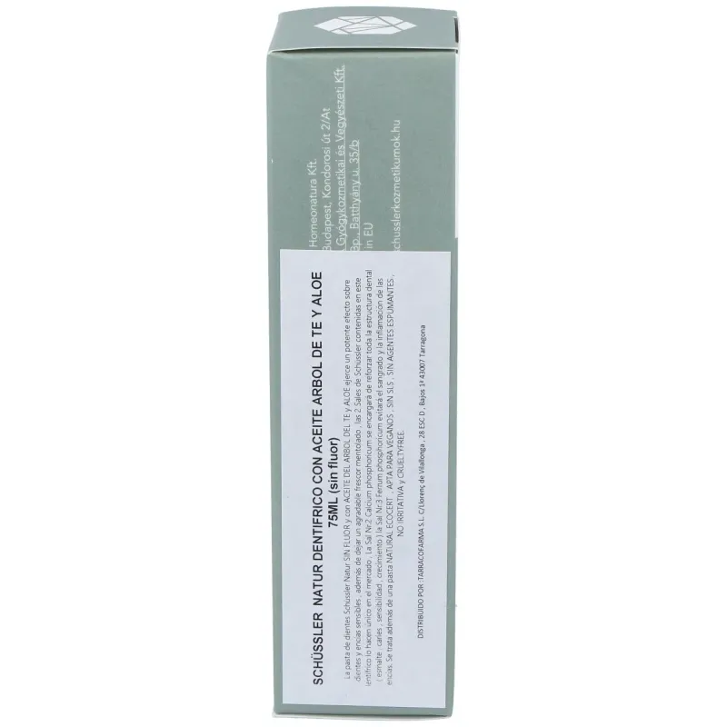Schüssler natur dentífrico con aceite de árbol de té y aloe sin flúor 75ml | Farmacia Barata