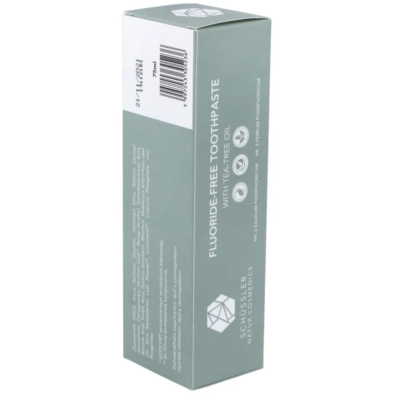 Schüssler natur dentífrico con aceite de árbol de té y aloe sin flúor 75ml | Farmacia Barata